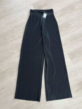 Wide Leg Pleated Lightweight Summer Minimalist Women’s Small Chic Black Pants